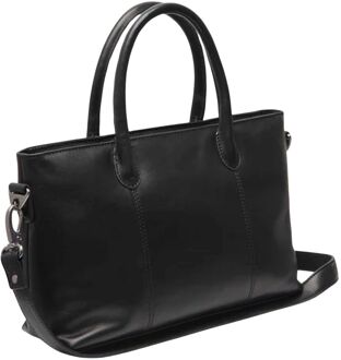 The Chesterfield Brand Pergamino Shopper black schoudertas dames Zwart - H 23 x B 34 x D 10 cm