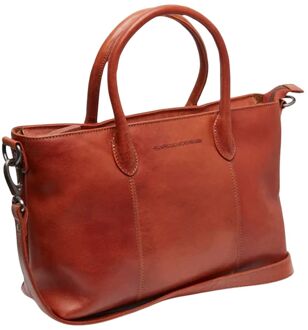 The Chesterfield Brand Pergamino Shopper cognac schoudertas dames - H 23 x B 34 x D 10 cm