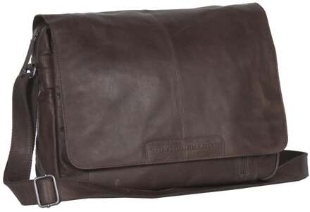 The Chesterfield Brand Richard Lederen Schoudertas/Laptoptas - 15 inch - Bruin