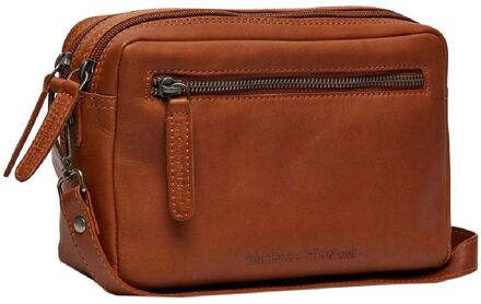 The Chesterfield Brand Samui Schoudertas cognac damestas polstasje - H 14 x B 21.5 x D 7.5 cm