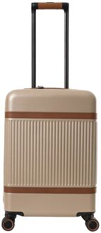 The Chesterfield Brand Zuna Handbagage Spinner 55 cm - 44 liter - 55x36x20 cm - champagne hardcase koffer - H 55 x B 36 x D 20 cm