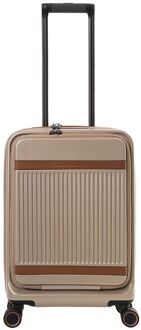 The Chesterfield Brand Zuna Handbagage Spinner 55 cm Laptop Voorvak - 44 liter - 55x36x23 cm - champagne hardcase koffer pilotenkoffer - H 55 x B 36 x D 22 cm