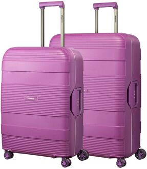 The Core 2-Piece Set purple hardcase koffer Paars - H 75 x B 53 x D 30 cm