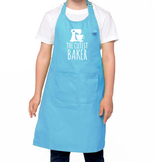 The cutest baker keukenschort/ kinder bakschort blauw voor jongens en meisjes - Bakken met kinderen - Feestschorten