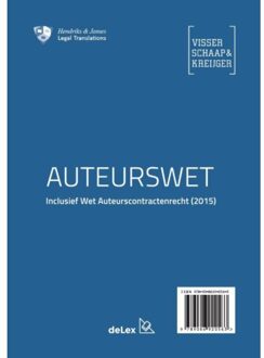 The Dutch copyright act ; Auteurswet / 2015 - Boek deLex B.V. (908692056X)