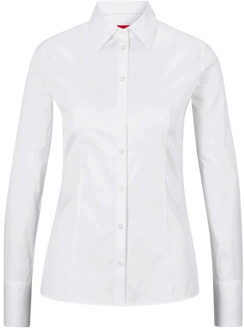 The Fitted Shirt slim fit blouse van katoen Wit - 36