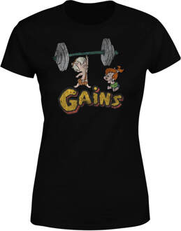 The Flintstones Bamm-Bamm Gains Distressed Dames T-shirt - Zwart - 3XL
