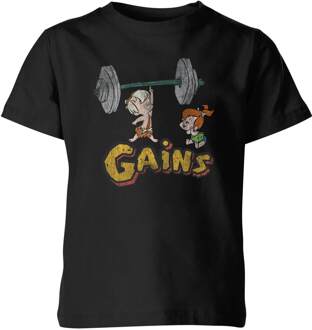 The Flintstones Bamm-Bamm Gains Distressed Kinder T-shirt - Zwart - 146/152 (11-12 jaar) - XL