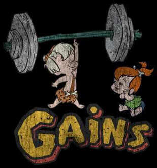 The Flintstones Bamm-Bamm Gains Distressed Trui - Zwart - M