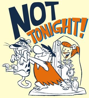 The Flintstones Not Tonight Unisex T-Shirt - Cream - XXL Crème