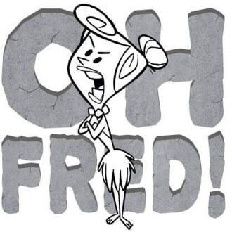 The Flintstones Oh Fred! Women's T-Shirt - White - M Wit