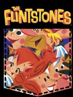 The Flintstones Pocket Pattern Men's T-Shirt - Black - L Zwart