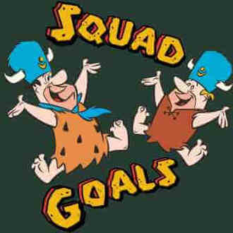 The Flintstones Squad Goals T-shirt - Donkergroen - S