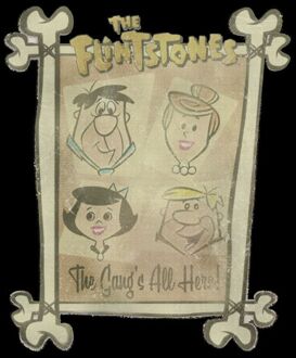 The Flintstones The Gang's All Here Men's T-Shirt - Black - XL Zwart