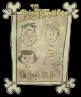The Flintstones The Gang's All Here Women's T-Shirt - Black - S Zwart