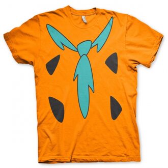 The Flintstones verkleed t-shirt oranje voor heren Multi