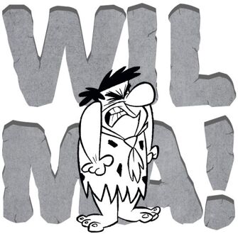 The Flintstones WILMA! Men's T-Shirt - White - XL Wit