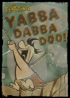 The Flintstones Yabba Dabba Doo! Men's T-Shirt - Black - XL Zwart