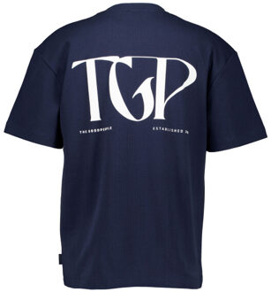 The Goodpeople Ton t-shirts 26010906 Blauw - L