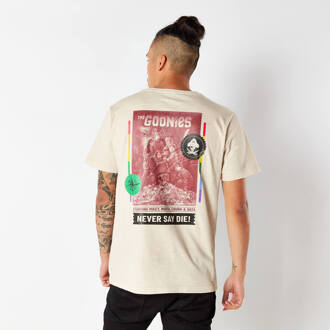 The Goonies Retro Cover Unisex T-Shirt - Wit Vintage Wash - M Crème