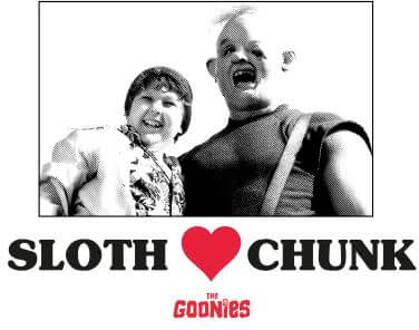 The Goonies Sloth Love Chunk Women's T-Shirt - Wit - M - Wit
