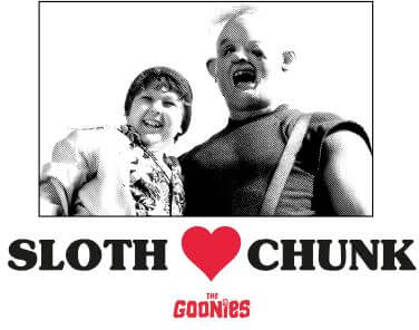 The Goonies Sloth Love Chunk Women's T-Shirt - Wit - XXL