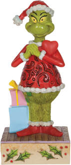The Grinch Dr.Seuss by Jim Shore Happy Grinch with Blinking Heart Figurine