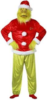 The Grinch Kostuum ™ Volwassenen 5-delig Official Multikleur - Print