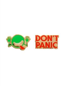 The Hitchhiker's Guide To The Galaxy Enamel Pin Set - Out of Print