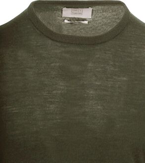 The John Pullover Merino Army Groen Donkergroen - XL,XXL