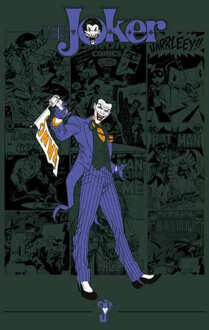 The Joker Comic Composition T-Shirt - Green - M - Groen