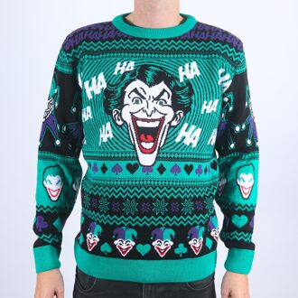 The Joker Ha-Ha-Happy Holidays Knitted Christmas Jumper - XXL