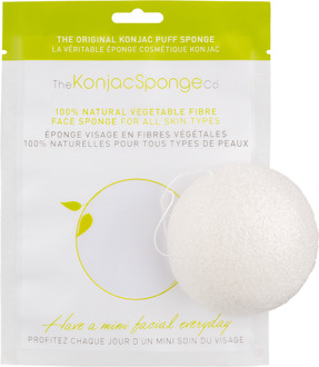 The Konjac Sponge Original Facial Puff Pure White