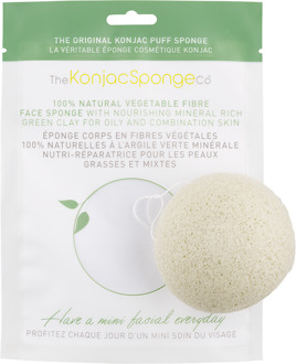 The Konjac Sponge Original Facial Puff With Green Clay