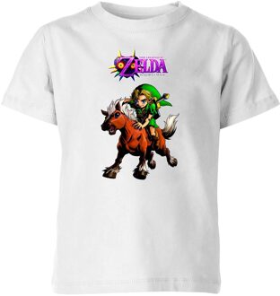 The Legend of Zelda Link And Epona Kids' T-Shirt - White - 110/116 (5-6 jaar) Wit - S