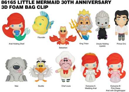 The Little Mermaid 3D PVC Bag Clips Series 1 Display (24)