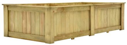 ""The Living Store Verhoogde houten tuinbak - 196x100x50 cm - grenenhout - groen geïmpregneerd"" Bruin