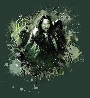 The Lord Of The Rings Aragorn Colour Splash Women's T-Shirt - Forest Green - L Groen