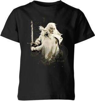 The Lord Of The Rings Gandalf Kids' T-Shirt - Black - 134/140 (9-10 jaar) Zwart