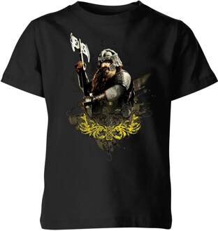 The Lord Of The Rings Gimli Kids' T-Shirt - Black - 122/128 (7-8 jaar) - Zwart - M
