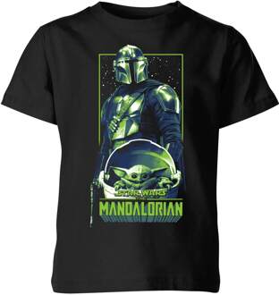The Mandalorian Grogu & Mando Kids' T-Shirt - Black - 146/152 (11-12 jaar) - Zwart - XL
