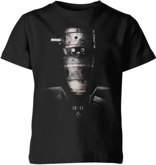 The Mandalorian IG-11 Poster kinder t-shirt - Zwart - 110/116 (5-6 jaar) - S