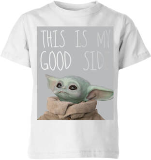 The Mandalorian This Is My Good Side Kids' T-Shirt - White - 98/104 (3-4 jaar) Wit - XS