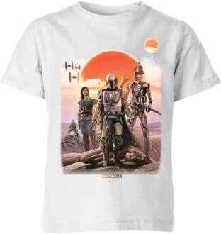 The Mandalorian Warriors kinder t-shirt - Wit - 98/104 (3-4 jaar) - XS