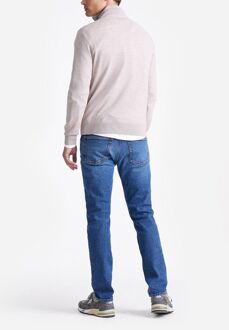 The Michael Half Zip Pull Merino Greige Grijs - L,M,XL,XXL