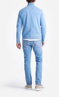 The Michael Half Zip Pull Merino Lichtblauw - XL,XXL