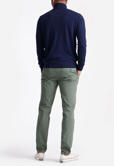 The Michael Half Zip Pull Merino Navy Donkerblauw - M,XL