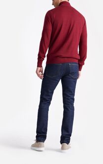 The Michael Half Zip Pull Merino Rood - XXL