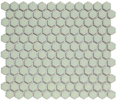 The Mosaic Factory 0,78m² - Mozaiek Tegels - Barcelona Hexagon Licht groen 2,3x2,6
