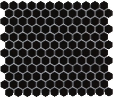 The Mosaic Factory 0,78m² - Mozaiek Tegels - Barcelona Hexagon Zwart 2,3x2,6